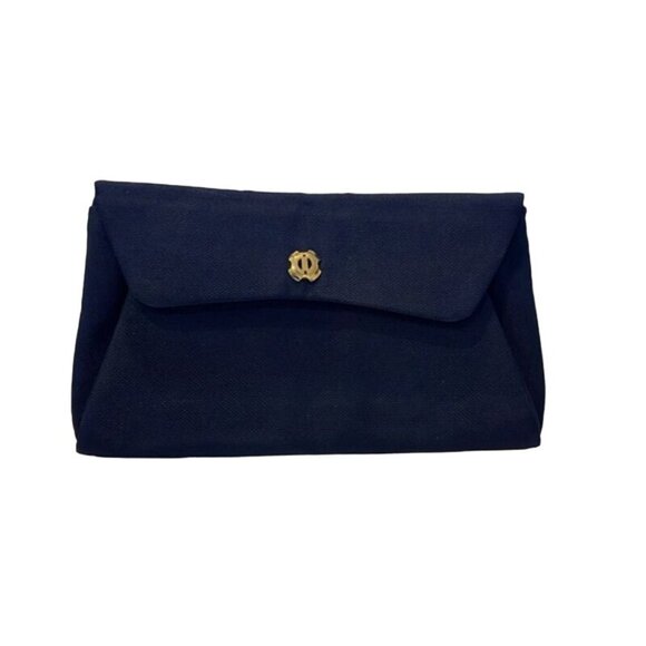 Gucci Handbags - Gucci Blue Corde 2-way Clutch Shoulder Bag with Gold Chain Strap